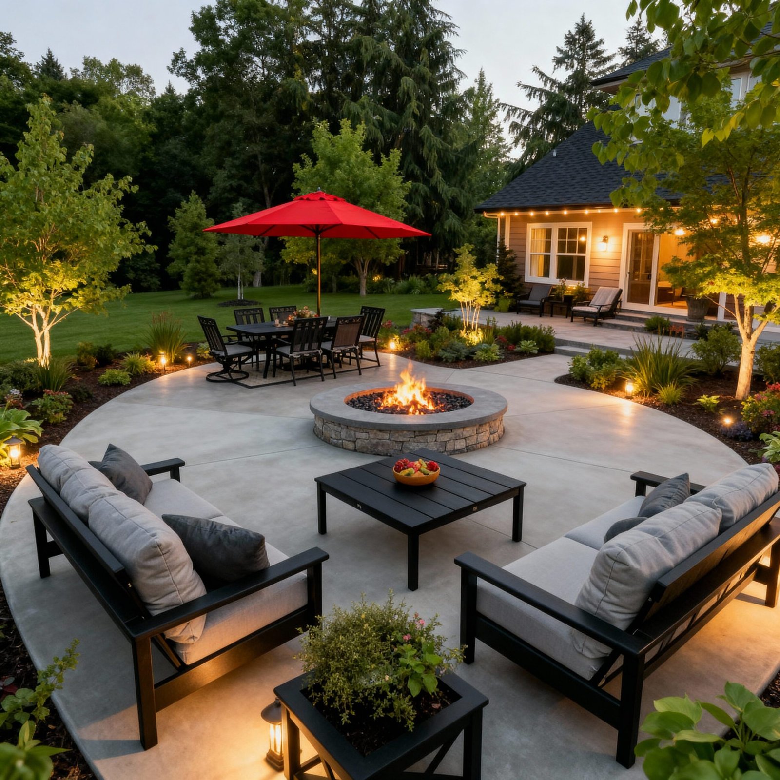 Professional patio cover installation featuring 30-inch deep frost-line concrete footings and IRC 2026 code-compliant ledger flashing for structural integrity.